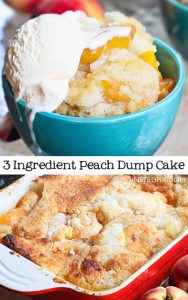 Easy Peach Cobbler Dump Cake Recipe (3 ingredients!)