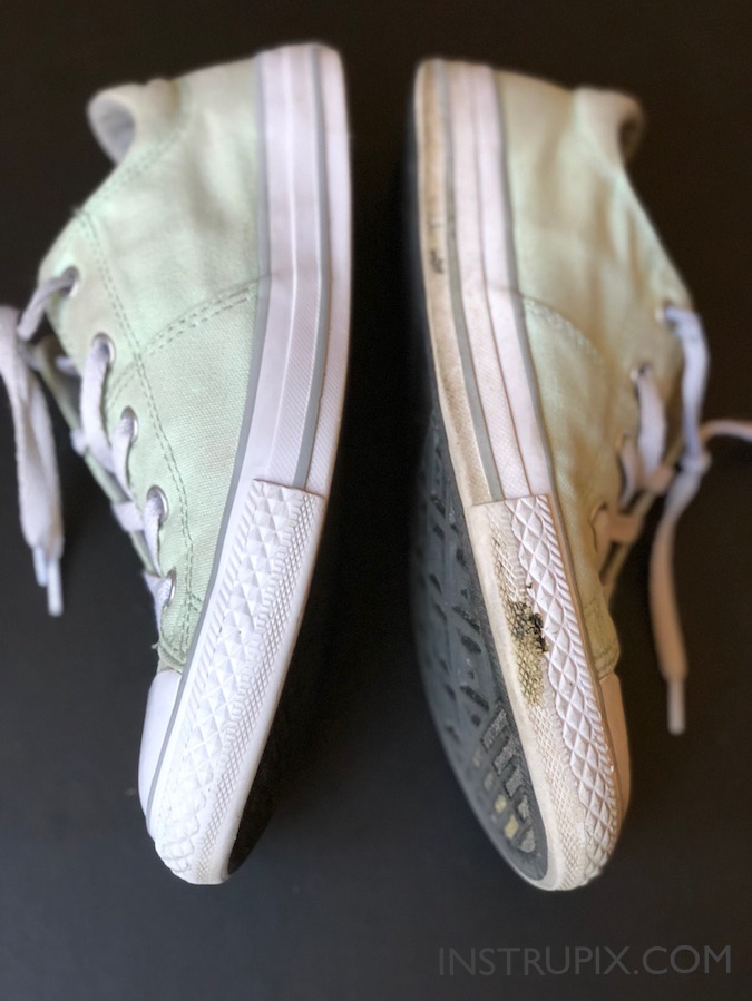 how to clean the rubber part of converse