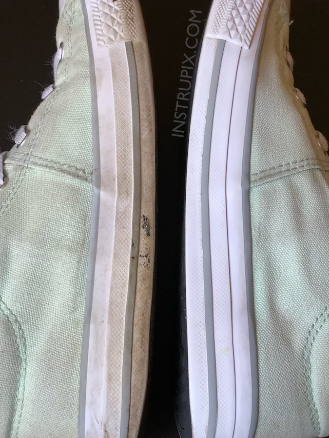 how to clean rubber part of converse