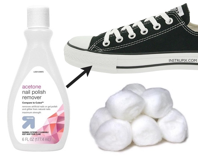 how to clean converse rubber