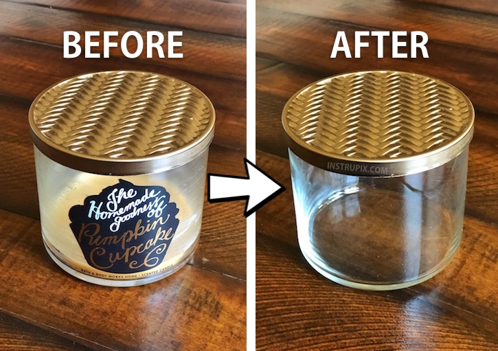 DIY wskazówka domowa! How to repurpose candle jars.