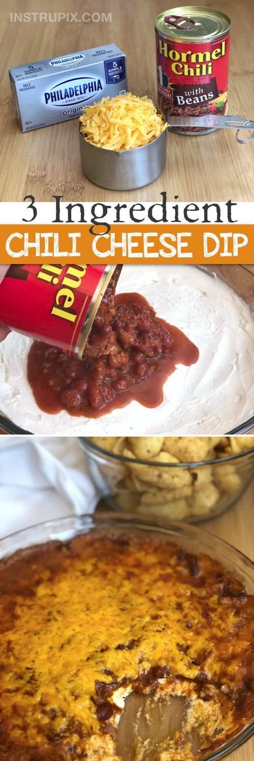 Easy 3 Ingredient Chili Cheese Dip - Instrupix