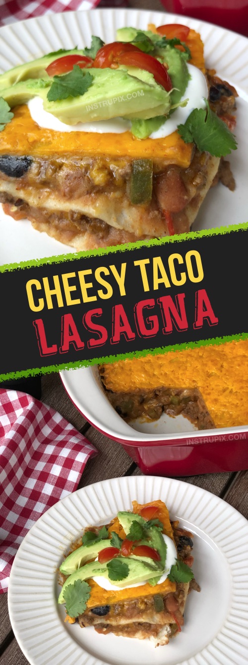 Cheesy Taco Lasagna - Instrupix