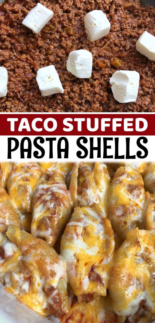 Cheesy Taco Stuffed Pasta Shells