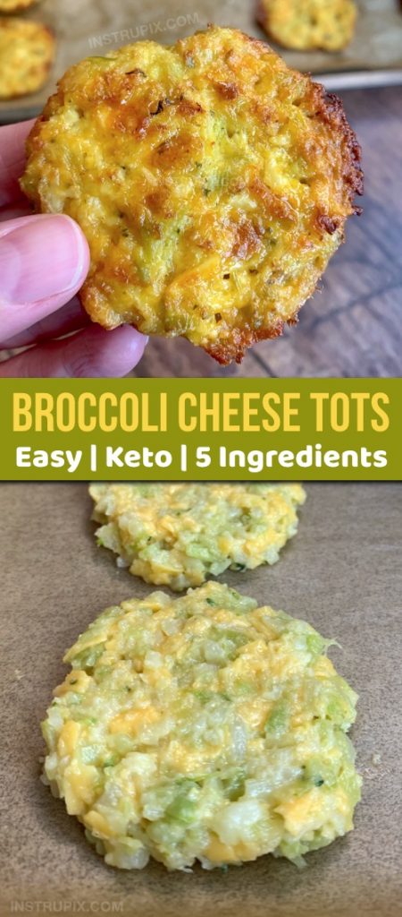 Low Carb Crispy Broccoli Cheese Rounds - Instrupix