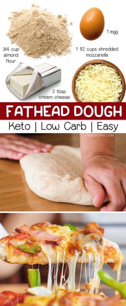 4 Ingredient Keto Pizza Crust (Fathead Dough) - Instrupix