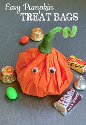 {halloween Party Idea} Tissue Paper Pumpkin Goody Bags