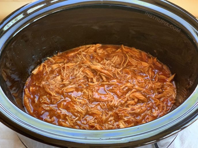 Zesty Slow Cooker BBQ Chicken Sandwiches - Instrupix