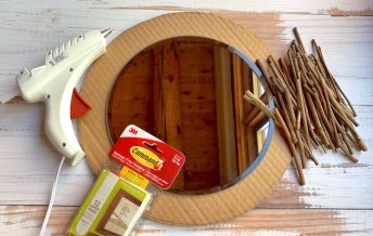 Cheap & Easy DIY Stick Framed Mirror (That looks Expensive!)