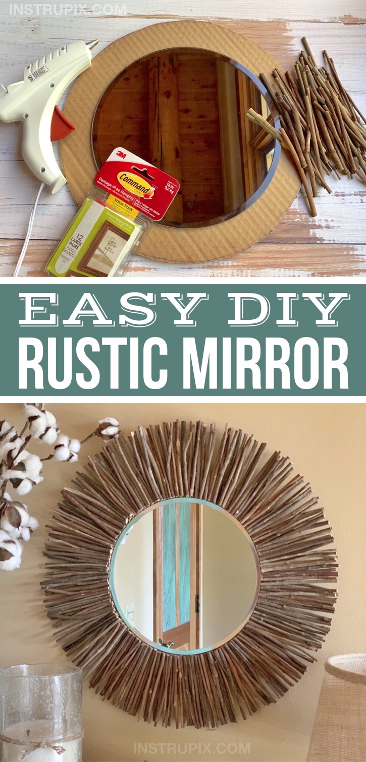 DIY Quick and Easy Wall Mirror Decor, Wall Decor Idea Using Popsicle Sticks