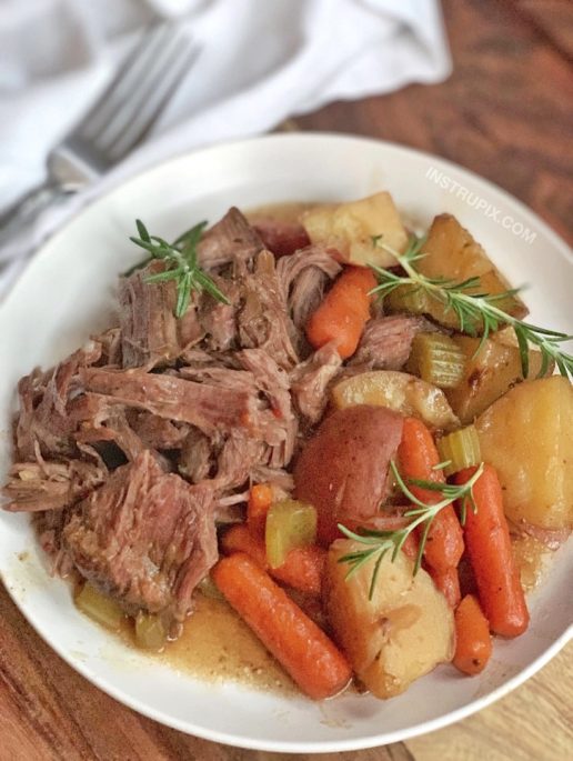 The BEST Easy Slow Cooker Pot Roast (Made with Ranch, Brown Gravy ...