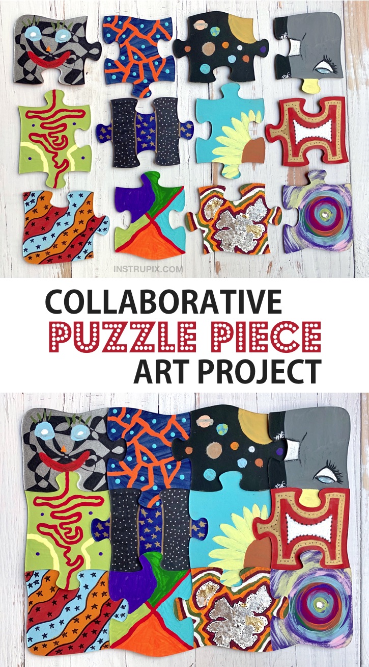 All About Me Collaborative Puzzle Pieces