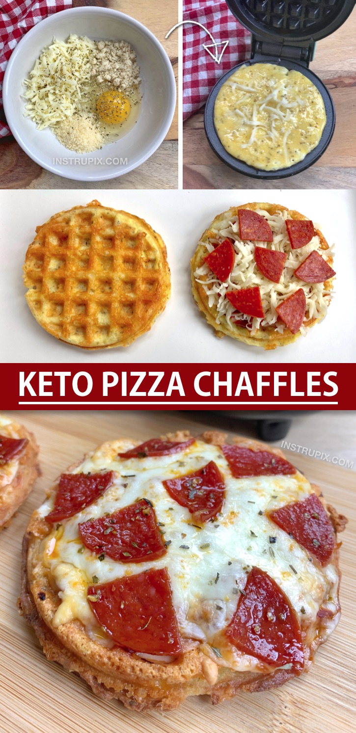 Mini Keto Pizza Chaffles (FREE Cookbook) - Thinlicious