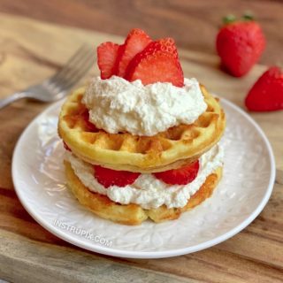 Keto Strawberry Shortcake (Easy Low Carb Chaffle Dessert!)