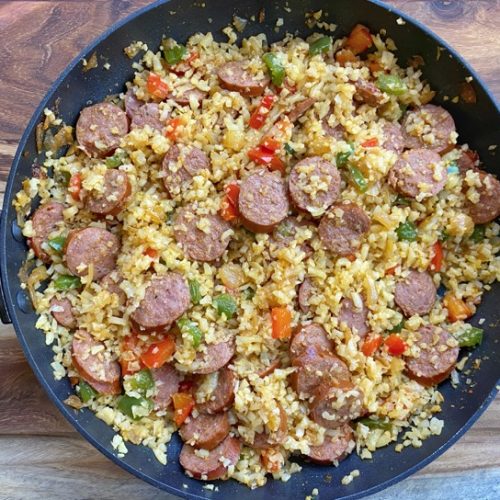 Cajun Cauliflower Rice (Easy Keto Dinner Recipe)