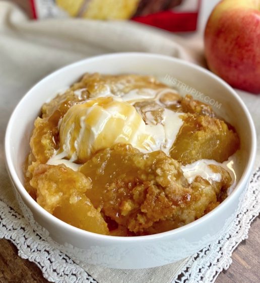 Irresistible Caramel Apple Cobbler Using Cake Mix Bold Bakes