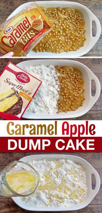 The Best Caramel Apple Cobbler Dump Cake (Just 4 Ingredients!)
