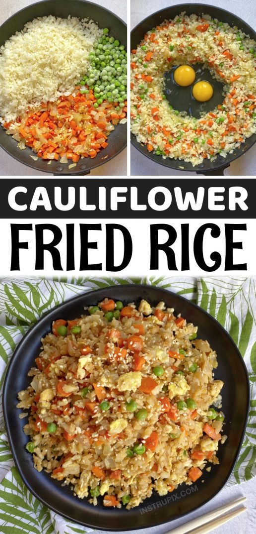 Keto Cauliflower Fried Rice Easy Low Carb Dinner Recipe