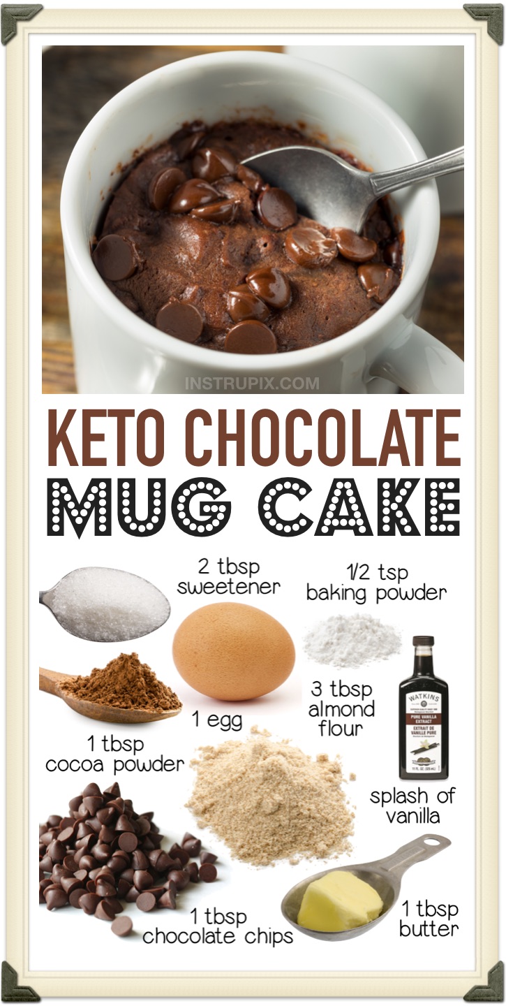 The Best Keto Chocolate Chip Mug Cake Recipe -