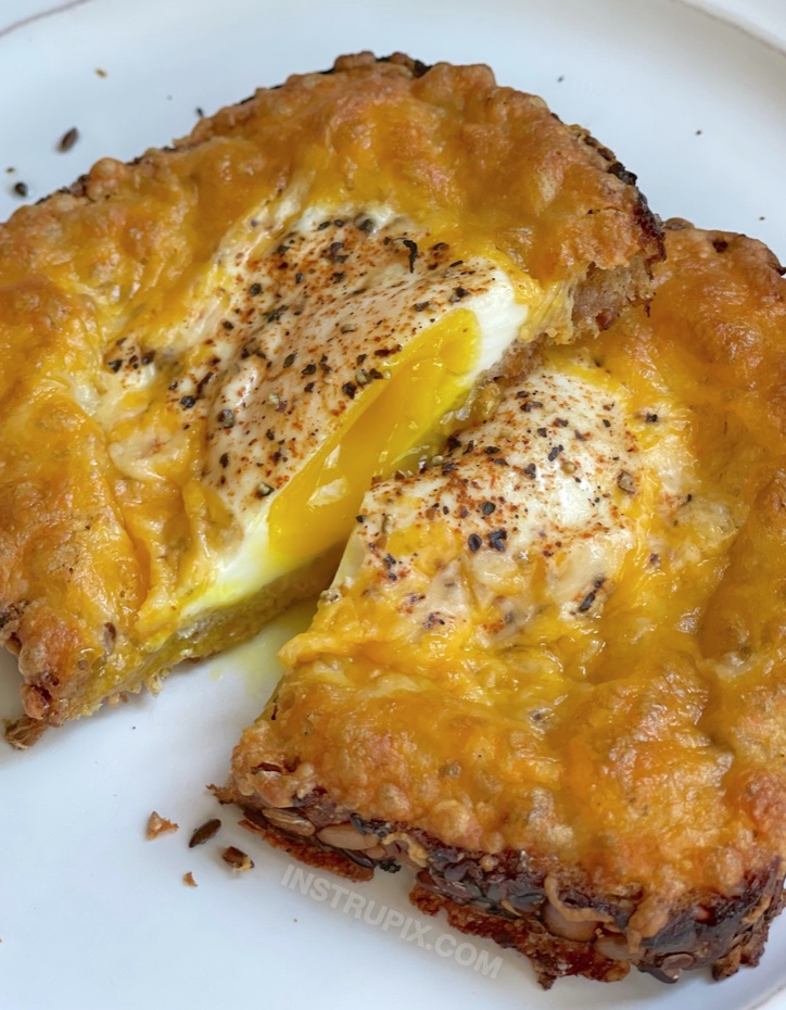 Cheesy Egg Toast - Instrupix