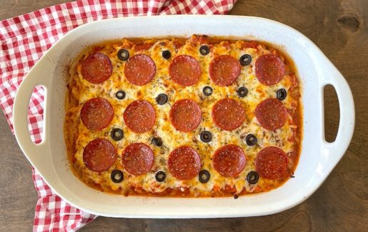 Keto Cauliflower Pizza Dinner Casserole