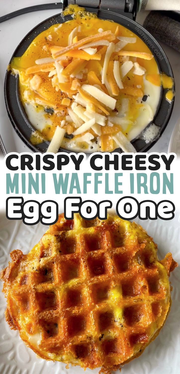 Crispy Cheesy Mini Waffle Maker Eggs (Amazing!!)