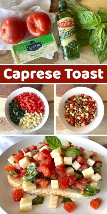 Caprese Toast (Quick Lunch Or Light Dinner!)