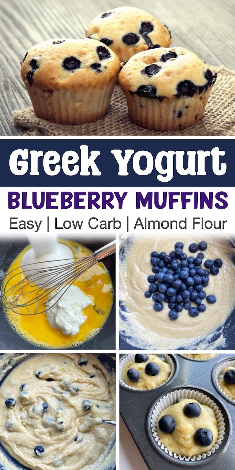 If you're looking for easy low carb and healthy snacks to make, try these almond flour blueberry muffins! They are moist, yummy, made with few ingredients, and quick to prepare in a muffin tin. Great for snacking and quick breakfasts when you're on the go!