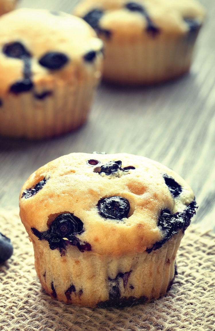 Low Carb Greek Yogurt Blueberry Muffins Made With Almond Flour