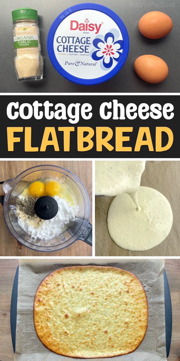 If you're searching for high protein low carb recipes, you've got to try this cottage cheese flatbread! It's my new favorite way to make wraps and pizza crust. Why? Because it's so easy to make with just 2 ingredients! And so much better than any keto recipe I've tried. 